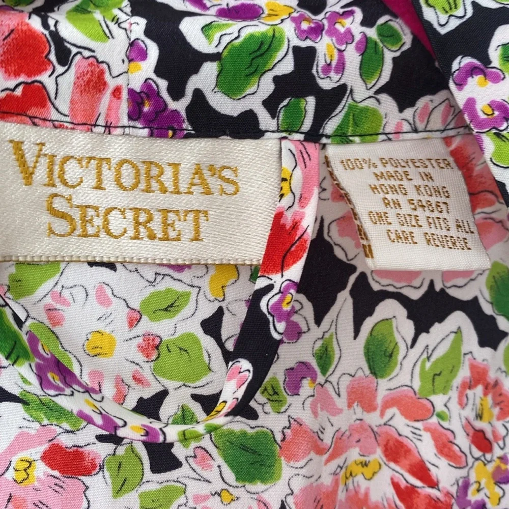 VICTORIA’S SECRET Vintage Multicolor Floral Robe - Picture 4 of 8